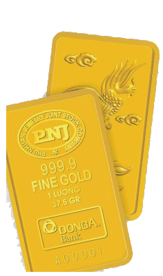 Hai mặt của miếng vàng PNJ-DAB 1 lượng