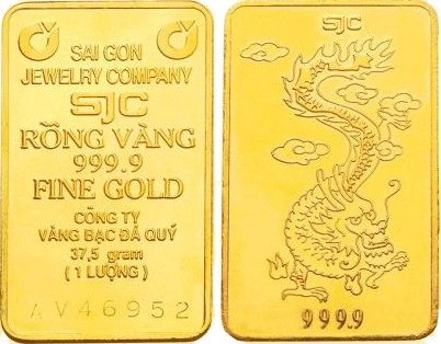 Hai mặt của miếng vàng SJC 1 cây